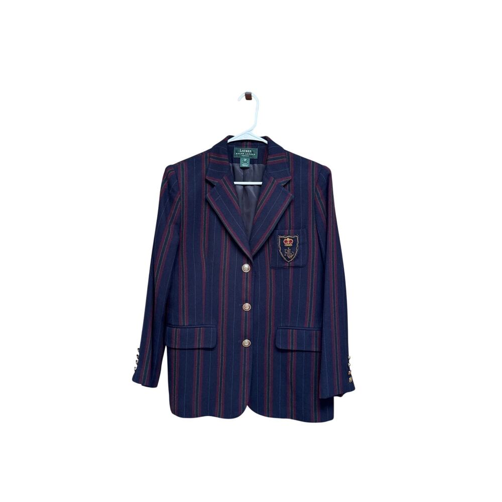 Lauren Ralph Lauren Vintage Wool Women’s RL Crest Blazer size 12 petite (flaw)